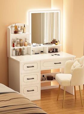 家欧式妆梳台卧室简约现2025新款ILP书桌化妆一体化妆代台桌子【