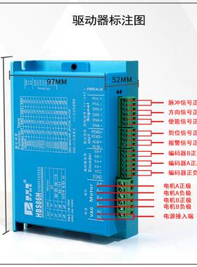 86高闭环步进电机86速HS器E8.5n.m恒转HBS86H矩GIT驱动伺服