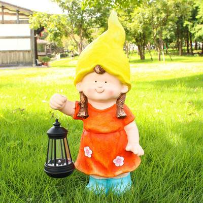 太阳能提灯女孩庭摆件阳台孩花园装SFY饰布置男院别墅景观家居摆