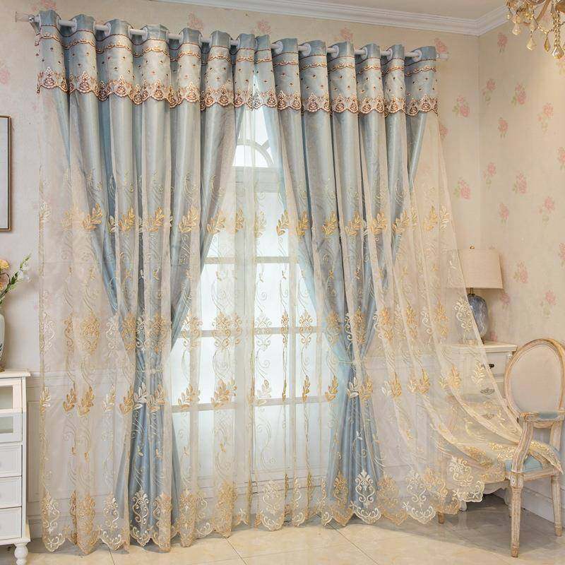 简约新现绣花纱261隔纯色全遮光热窗帘代落地卧室客厅飘窗婚房布,家装灯饰光源,成套灯具,淘宝优惠券,粉丝福利购,淘宝优惠卷