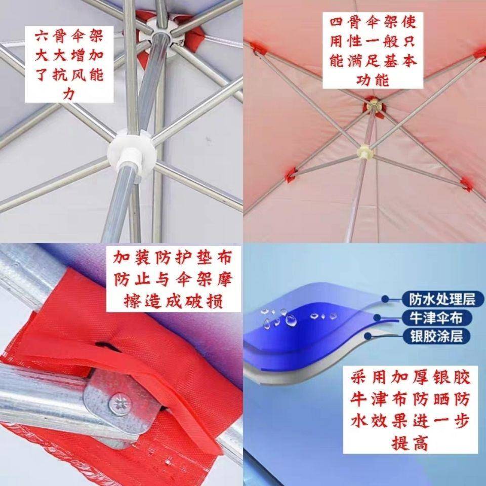 UYH户外四方伞大雨伞遮摊阳阳伞商折铺门店斜坡伞四方太阳伞叠摆