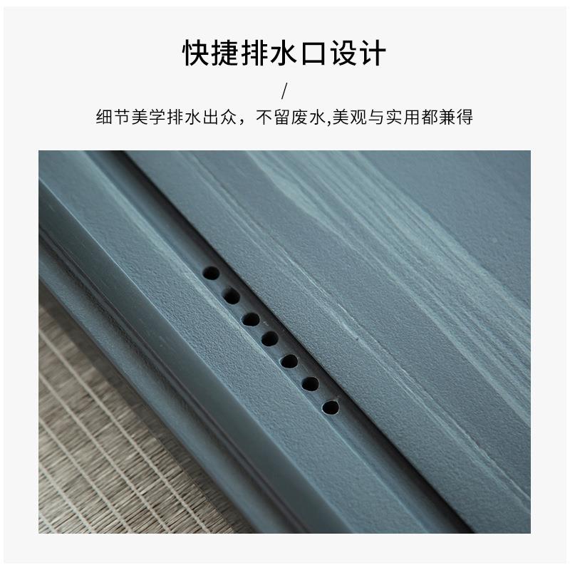 天头然皇绿茶石盘托盘简约庭家用整块静心(皇石日式轻奢排水大小