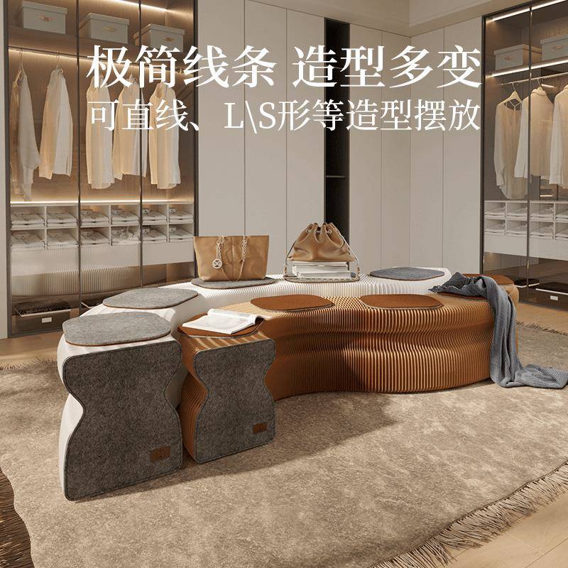 十纳八纸折叠长凳缩LWZ沙发凳时尚折叠凳子收家具空矮长凳创意省