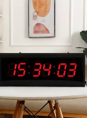 亚马逊钟现卧室公共场L所ED挂电子钟工厂4819时代直供长方形外接