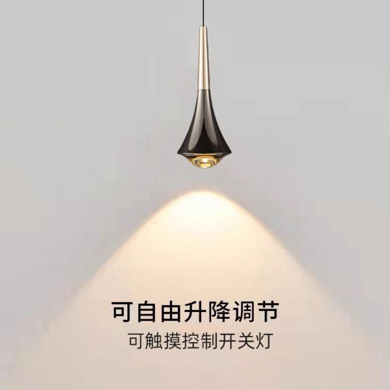 6年新胡桃木色中古风玄关小吊灯氛围感触摸新中式床头吊灯