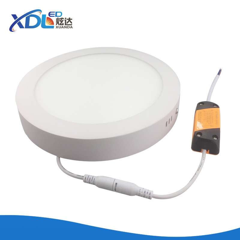深圳炫达照明led明装圆形面板灯6W12W18W24WLED平板灯长寿命超薄