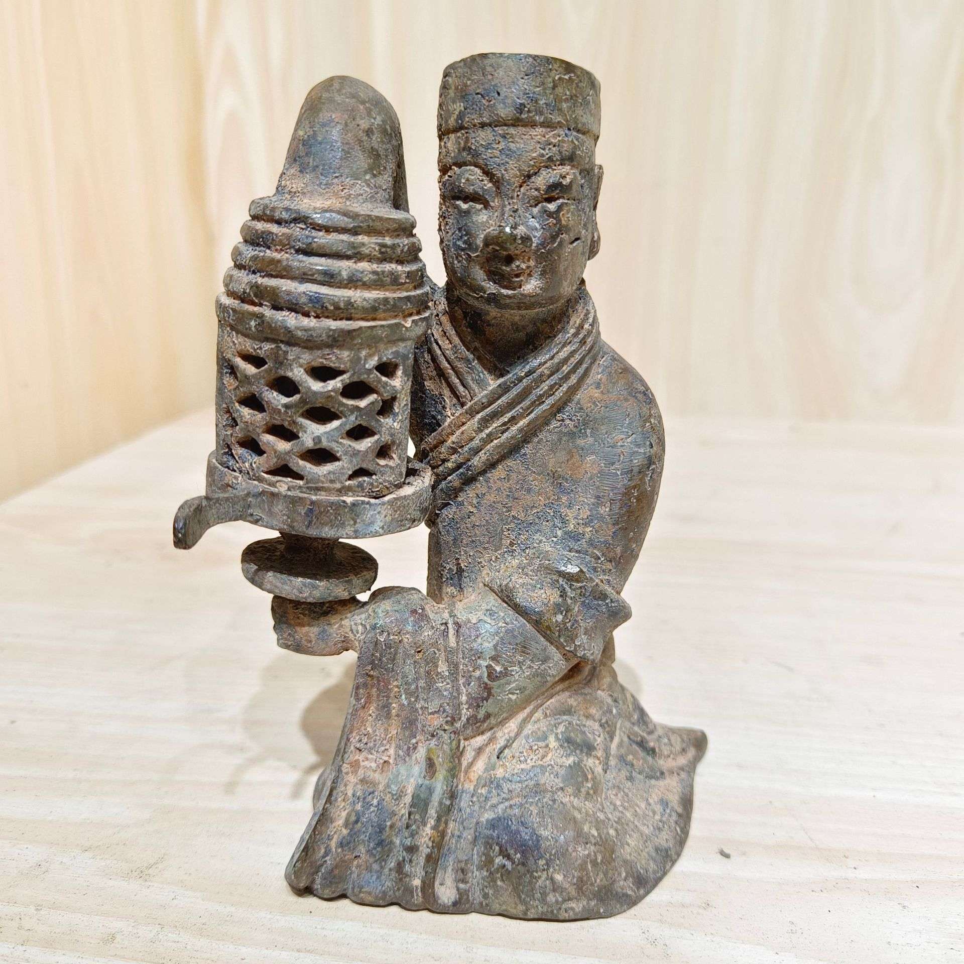 古玩做旧铜器杂项摆件工艺品桌面收藏送礼长信宫灯手工艺品