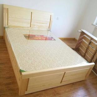 简易单人床1米松木床公寓出租房学工厂2宿校舍工木地1米8双LDU人