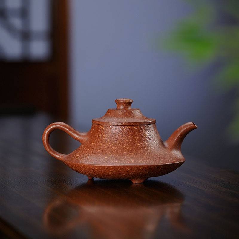 全手工云炉紫砂壶名家原矿粗砂红降坡泥新款茶壶筋纹器宜兴茶具