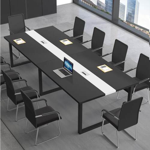 办公家具会桌桌简约现代议室小型议洽谈接待长OQD长条办公桌椅组