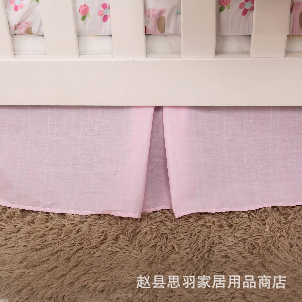 婴幼儿床上用品儿童六件套童被床围床笠床裙尿布袋毯子柔软防撞