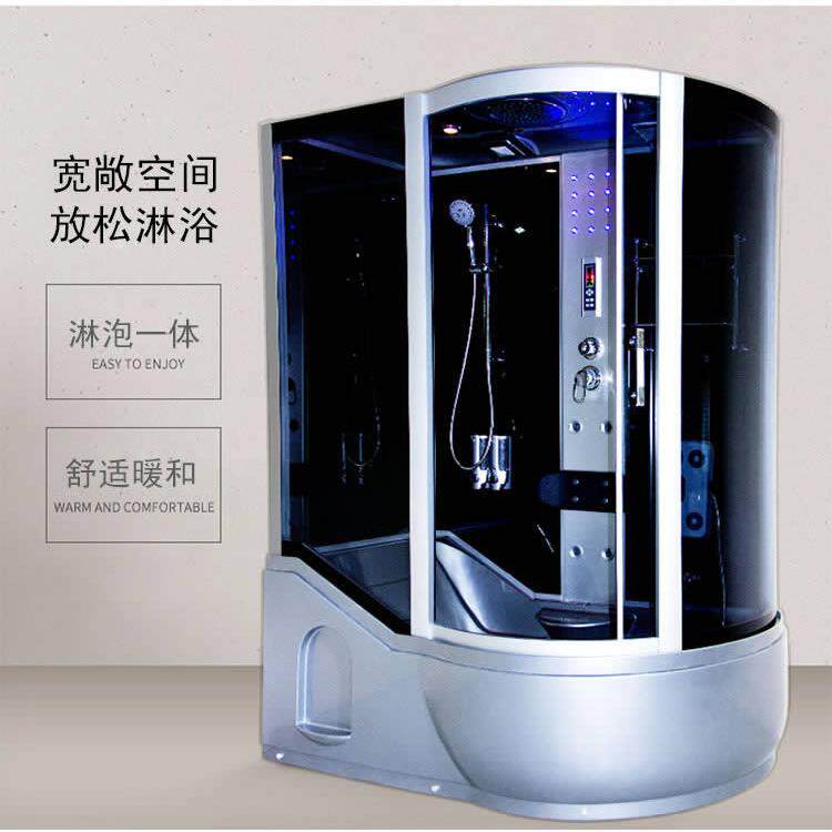 式带缸体淋浴房一体式淋浴房浴泡澡浴缸隔整断一体家用909浴房