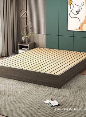 全实木榻榻米简地易民地台双床简约现代单人床宿RBU酒店落无床头