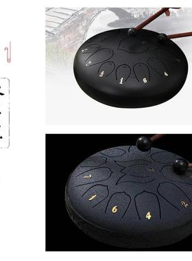 儿益打击乐童器1寸13音国风莲2花鼓钢舌鼓空智灵鼓击打ZMC型乐器