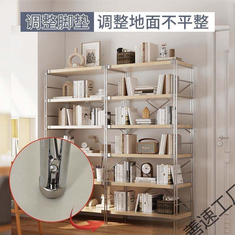 日式置物架多层收纳架落地书架厨房微波炉储物家用原木简约架子