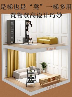 子家用人折叠伸缩楼梯梯可登高多功能字梯爬梯搬家轻三步小便EET