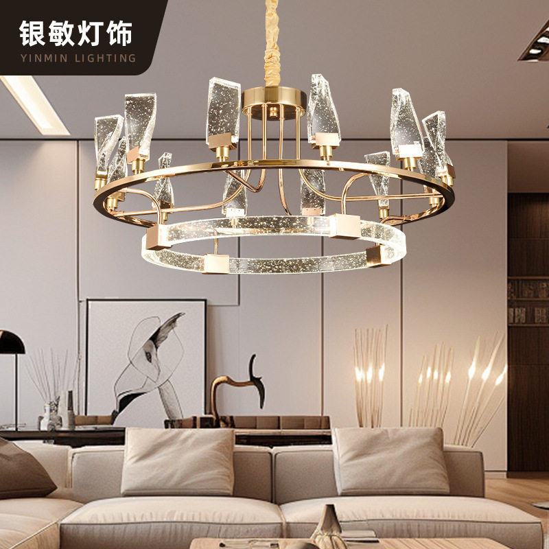 欧式铁+铝材枝型吊灯轻奢卧室餐厅房间吊灯吧台服饰店创意吊灯