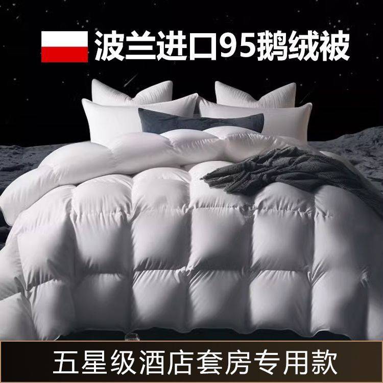 进口羽绒被95白鹅绒被子冬被芯蓬松超软被羽绒被冬季跨境厂家直销