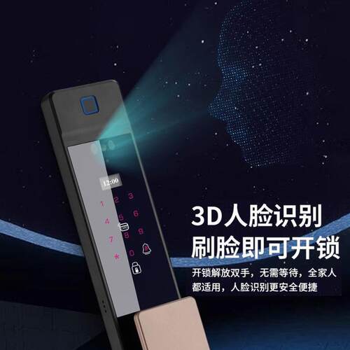 户外庭双院F3门水锁智能开门人脸识别指纹锁防防晒防冻家用密码锁