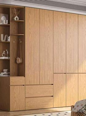 橡木衣柜衣UDT柜卧室收纳物柜柜门到顶衣储一橱现做衣实木衣柜