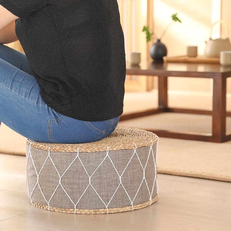 众之子亿凳草编凳矮凳家用圆藤编创小意沙发凳234儿童凳客厅茶几地板
