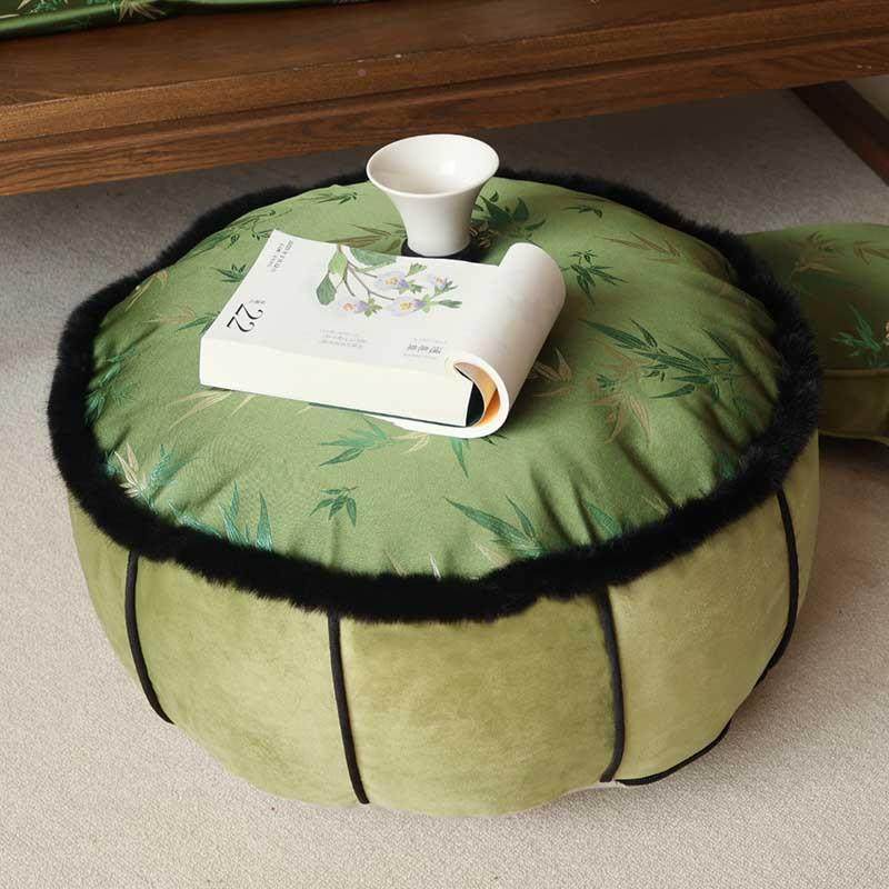 新中式墩子坐提垫中蒲古风竹叶花家客厅沙发边凳懒YD-293-人坐用,居家布艺,美臀垫/保健坐垫,淘宝优惠券,粉丝福利购,淘宝优惠卷