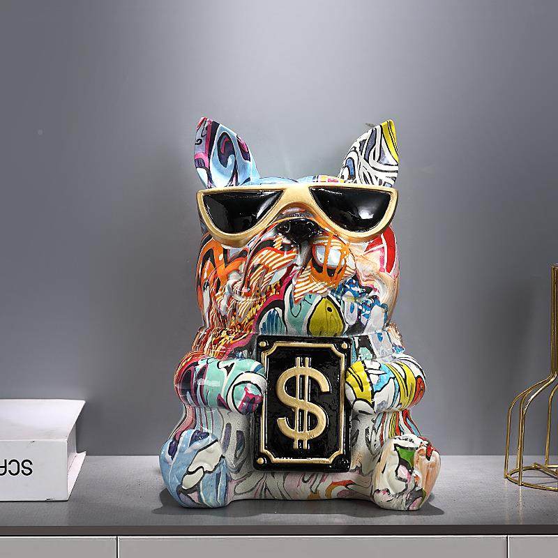 彩法斗狗纸巾色盒客厅性高档餐厅装饰摆件茶612S几个桌面斗犬牛抽,家居饰品,装饰摆件,淘宝优惠券,粉丝福利购,淘宝优惠卷