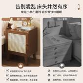 卧室简床头柜轻0101奢床边家柜现代小型床边小约型收户纳储物柜用