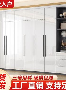 轻实木衣家用卧室奢整EOJ体衣柜门一体对开衣橱全柜套新款收纳储