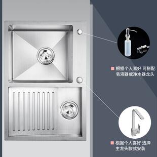 洗衣池阳台衣3SINKS07504不锈钢洗衣一水槽带搓板盆体单槽洗洗碗