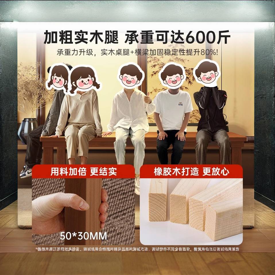 实木电脑桌书桌家用学习桌学生写字桌去客厅化大板桌双人长条桌子