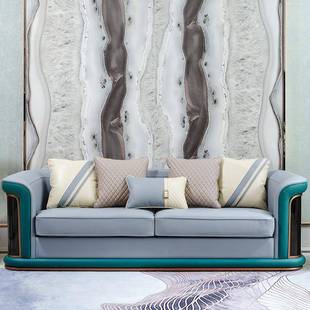 意式 家具 皮小户型艺沙发家F11用客厅双人人实木轻奢沙三发意式