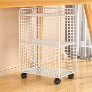 桌下移动小推车多层小书架办公室落地收纳柜储蓄置物架子桌面书柜