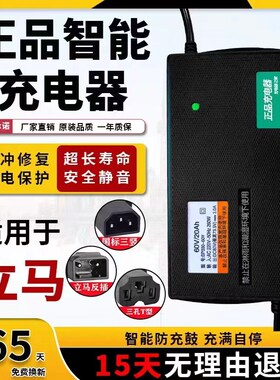 适用立马原装电i动车专用充电器48V60V72V新国标智能脉冲充电器