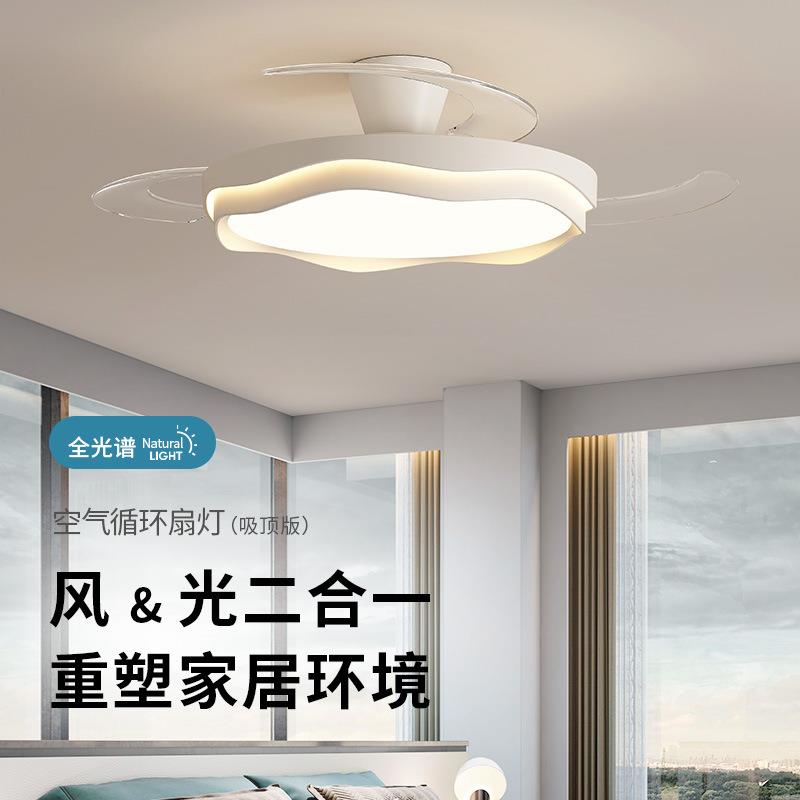 客厅餐厅卧室吸顶风扇灯2025新款新型儿童家用一体吊扇灯中山灯具