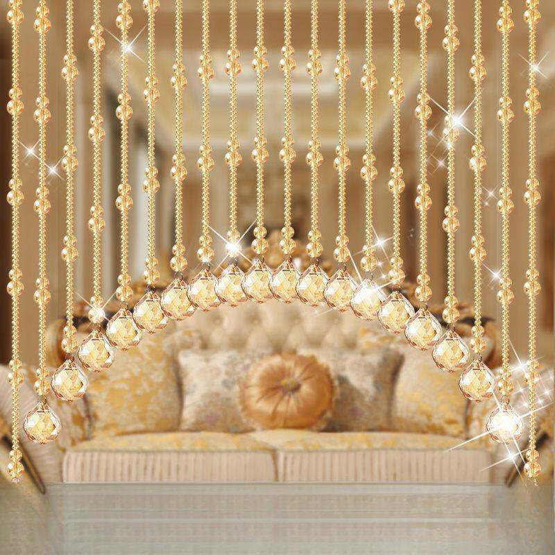 水晶葫芦珠帘门帘客厅隔断帘吊帘玄关过道新款吊饰免打孔串珠帘子