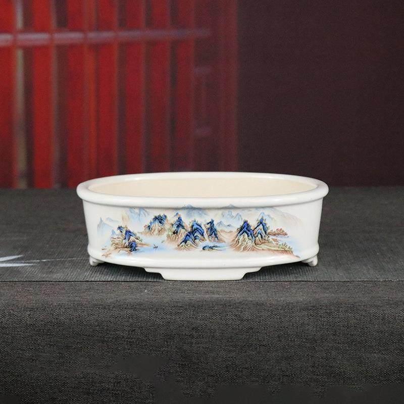 YZCH31彩绘紫砂花盆阳台轻奢白色创意装饰盆景盆圆形多肉绿萝花盆,乐器/吉他/钢琴/配件,其它乐器配件,淘宝优惠券,粉丝福利购,淘宝优惠卷