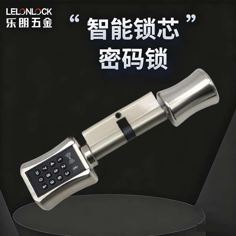 跨境 可伸缩智能锁芯数字密码锁多功能室内木门防盗门电子锁