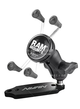 现货新品美d国产RAM电镀 黑色金翼摩托车专用定制手机架 通用尺寸