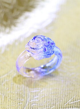 古法琉璃坊烧制戒指情人节C礼品指环花之语饰品平安