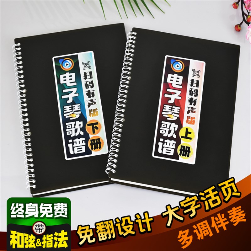 有声电子琴曲谱在线扫码伴奏和弦指法音活页大Q字体免翻乐简谱歌 - 封面