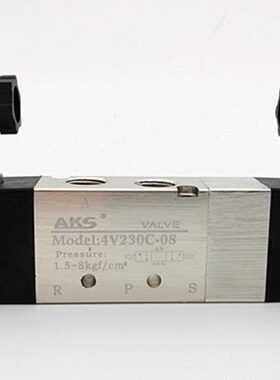 AKS精品三位五通电磁阀 封闭型 4V230C-08/330C-10/430C-15