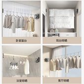 隐形晾衣绳室内免打孔伸缩钢丝晾衣架神器卫生间阳台挂衣绳