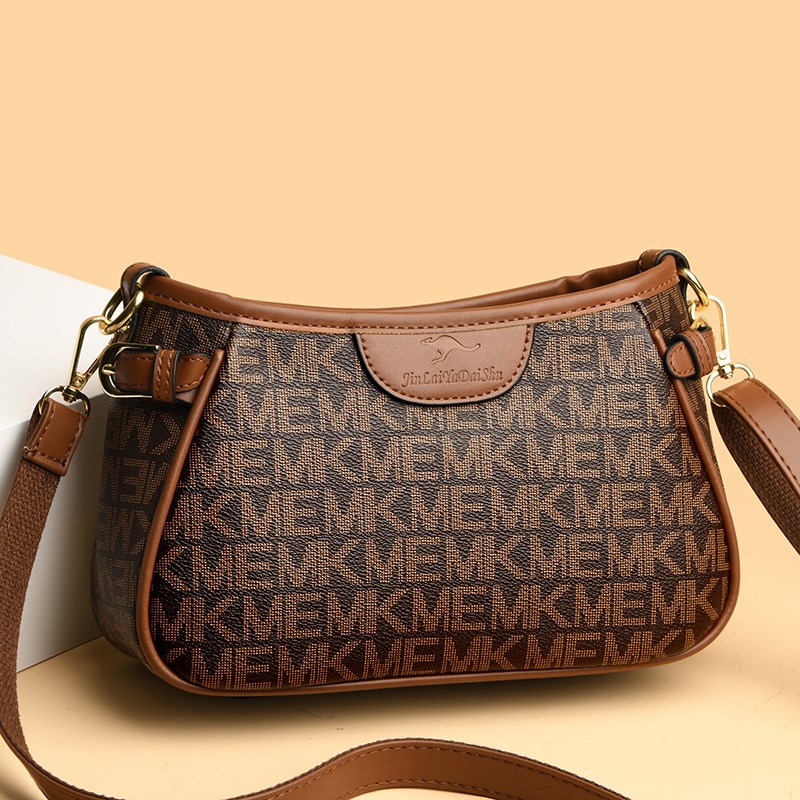 帝豪袋鼠真皮单肩小包女包2025新款中年妈妈斜Q挎包送婆婆手提包