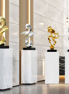 抽象雕塑艺术品落地摆台装饰酒店售F楼处样板房客厅玄关玻璃钢摆
