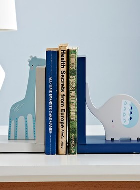 儿童房摆件创h意木质卡通书桌收纳书立书档书靠桌面软装家居装饰