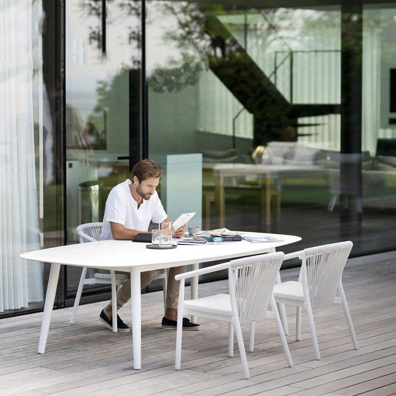 户外休闲藤编藤椅餐桌庭院花园阳台酒店创意藤编摇椅室外简约家具