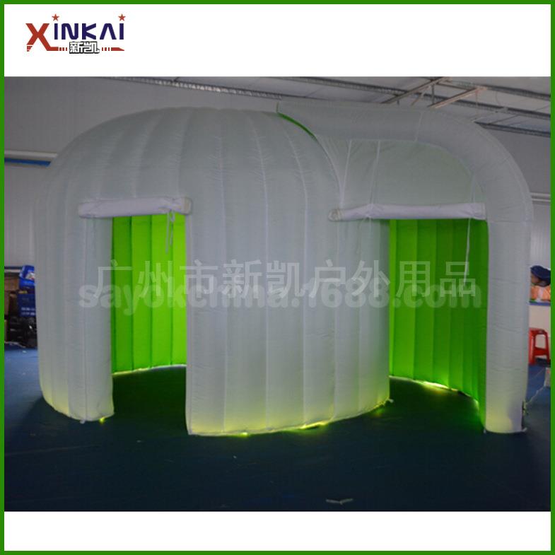 便携式充气照相亭LED婚礼photobooth外壳照片展位LED灯光