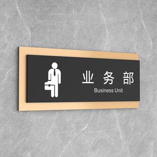 建筑公司项目工程管理办公室门牌制作高档亚克力标识牌特做业务部