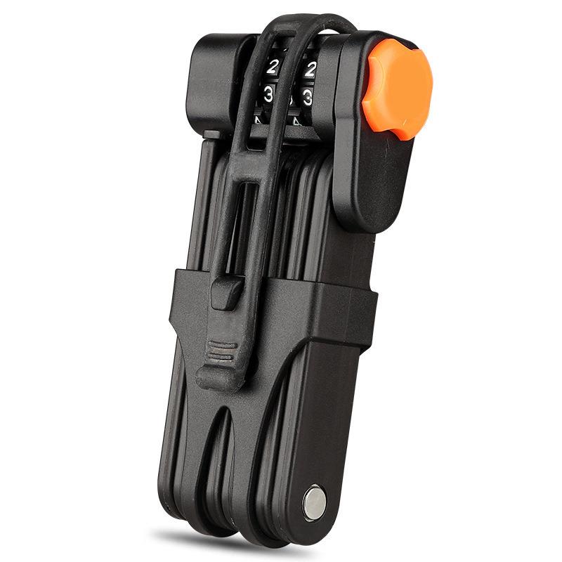 自行车锁电车防盗锁山地车便携折叠锁电动密码锁便携式关节单车锁